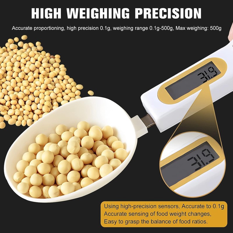 3T6B Digital Spoon Scale Electronic Measuring Spoon with 2 Replaceable
