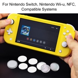 Pack of 30 NFC Tags, NTAG215 NFC Round Cards, 25 mm / 0.98 Inch Coin Shape, Rewritable 504 Bytes Memory, Fully Programmable, Empty White NFC Cards for NFC-Enabled Devices (with Storage Box)