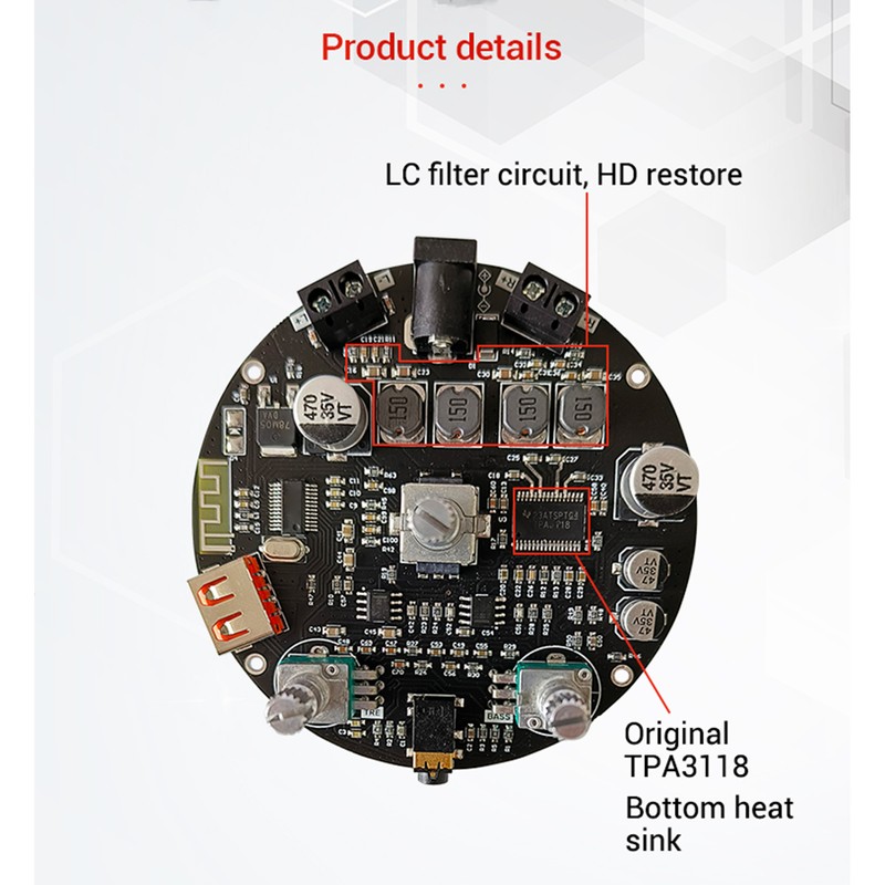 Amplifier Board High and Low Tone Adjustment Sound Effect Adjustable