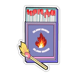 Slow Burn Book Trope Match Box Waterproof Sticker, Let it Burn Bookish Trope Sticker, Reader Sticker, Book Lover Gift, Smutty, Readings, Book stickeer, Kindle Sticker (2 inch)…