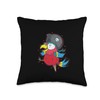 Parrot pirate Bird talking Animal Throw Pillow