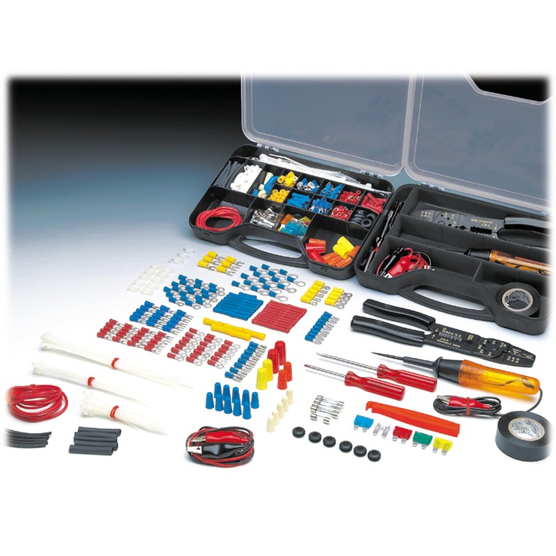 Performance Tool W5207 285 Piece Multi-Use Electrical Repair Kit, Black