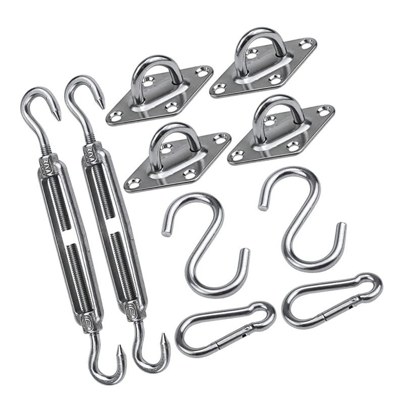 Shade Sail Hardware Kit 304 Stainless Steel S Hook M6