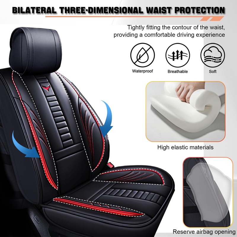 Niscarda Full Set Car Seat Covers for Ford F150 Raptor