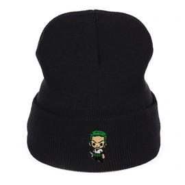 Zoro Icon - Wool Straw hat Winter hat roll hat Cap Beanie hat Sailor hat Unisex Piece, Color:Black