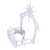44x27x5cm Christmas Jesus Scene White PP Hollow Board Outdoor Nativity
