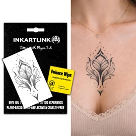 INKARTLINK Semi-Permanent Tattoos, Henna Party Tattoos for Women, Realistic Temporary Tattoos, Non-reflective, Waterproof, Cruelty-Free (Harmony Leaf Tattoo​)