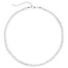 LOHZAQ White Puka Chip Shell Choker with Lava Stone Hawaiian