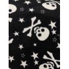 New Calabera Emo White Skulls on Black Base Fleece Fabric