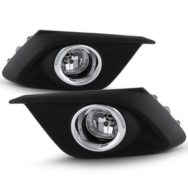 ACANII - For 2014-2016 Mazda 3 Glass Lens Bumper Fog Lights Driving Lamps W/Switch Assembly Driver & Passenger Side