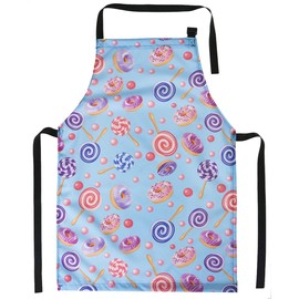 Ferocity 074 Children's Painting Apron Art Apron Cooking Apron with Fairy Tale Motif Lollipop Lollipop Lollipop, lollipop