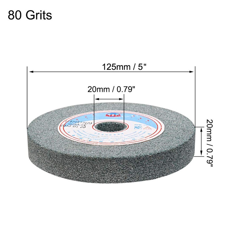 sourcing map 5-Inch Bench Grinding Wheels Green Silicon Carbide GC