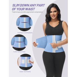 SHAPSHE Waist Trainer for Women Workout Waist Cincher Trimmer Belly Belt Segmented Tummy Control Body Shaper Triple Wrap