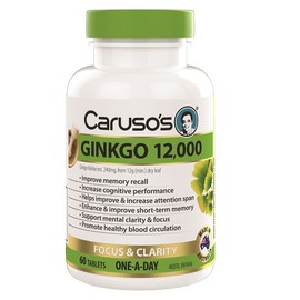 Caruso’s Natural Health Caruso's Ginkgo 12,000 One A Day Tab x 60