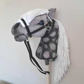 Dapple Gray Hobby Horse A3 Stick Horse for Children Horse Toy on Stick