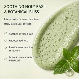 Holy Basil Bubble Deep Mask PHA Mascarilla Burbujeante Limpieza Poros 1 pack Ácido lactobiónico exfoliación suave limpieza profunda piel suave control grasa cuidado diario