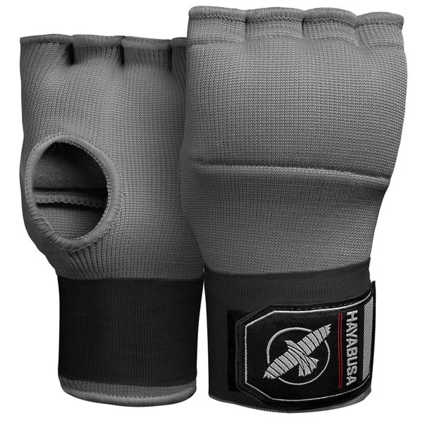 Hayabusa Quick Gel Boxing Hand Wrap Gloves - Grey, Medium