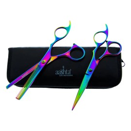 Estuche De Tijeras Para Estilista Barber Peluquero Aashta 6 Color Multicolor