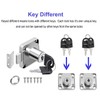 Litensh Cam Lock 22mm, Security Cabinet Lock with Key Different
