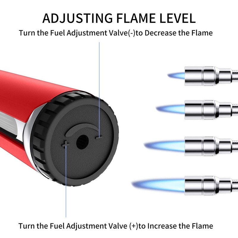 Butane Lighter Torch Long Lighter Refillable Adjustable Jet Flame Lighter