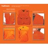 TrailCrest by Treel Men's Safety Front Loader High Visibility Vest,