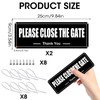 2 Pcs Please Close the Gate Sign Aluminum 3.5'' x