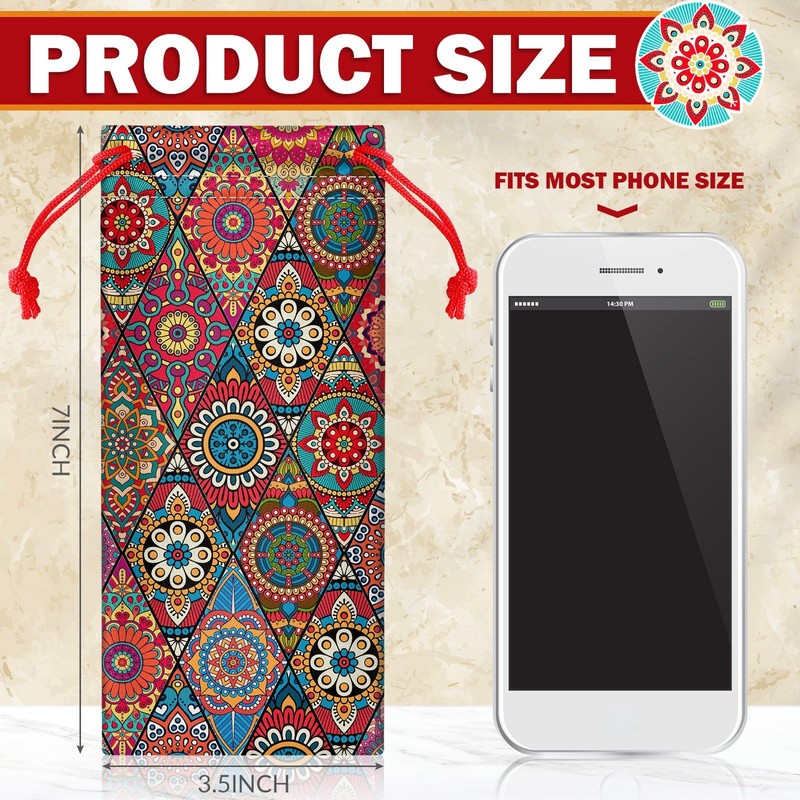 Shinylin 24 Pcs Sunglass Pouch Drawstring Microfiber Pouch Multicolor Soft