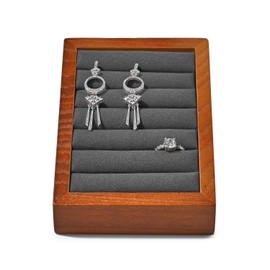 Oirlv Wooden Ring Holder Ring Display Holder Ring Organiser Stand Ring Storage Holder for Earring Ring Organiser and Display