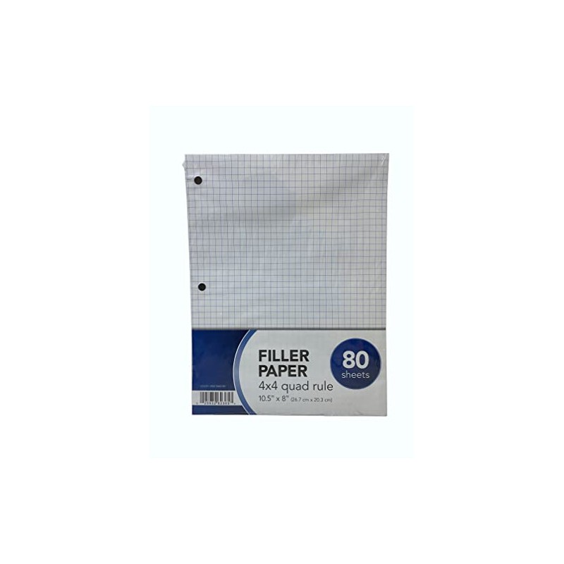 80CT Quad Ruled 4x4 Filler Paper