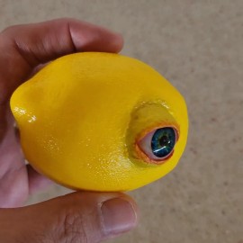 Dead Head Props Realistic Life Size Freaky Fruit All Seeing Lemon by Dead Head Props
