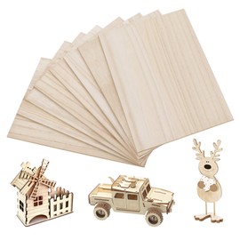 Agoer 8Pcs Basswood Sheets for Crafts 300x200x1.5mm Unfinished Balsa Wood Sheets with Smooth Surfaces, Perfect for Laser Cutting, Wood Burning, Architectural Models, Staining, Drawing