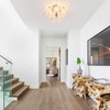 VANZARLA Modern Flush Mount Glass Ceiling Light, Black Hallway Lights