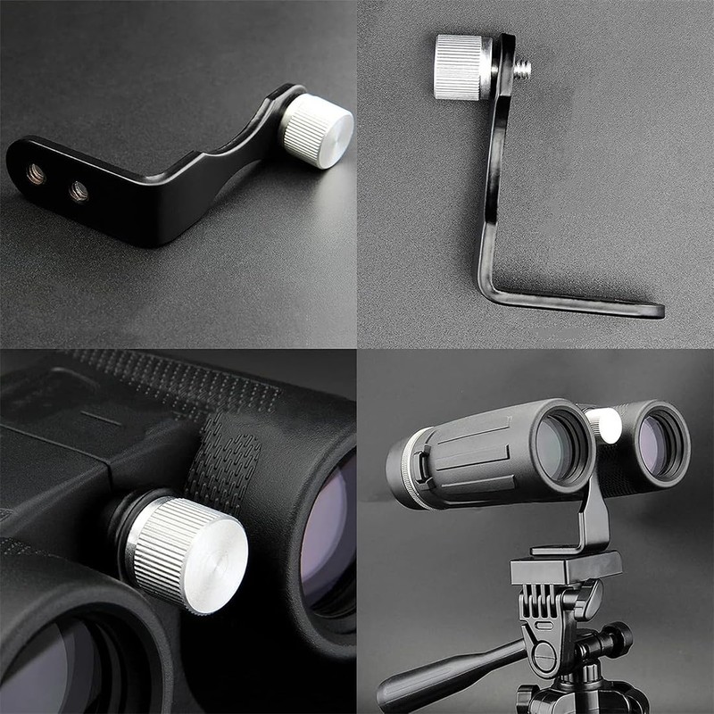GGUFAY Universal Binoculars Tripod Adapter L Mount Metal Tripod Mounting