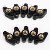 1/4-20 Wing Knobs, 10 Pcs 1/4" Black Wing Knobs with