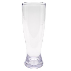 G.E.T. Heavy-Duty Shatterproof Plastic Pilsner Beer Glasses, 20 Ounce (Set of 12)