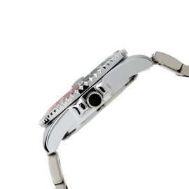 Clefer AV-AM386-RDS Men's Diver Watch, Solar, Analog, Waterproof, Date, red, Bracelet Type