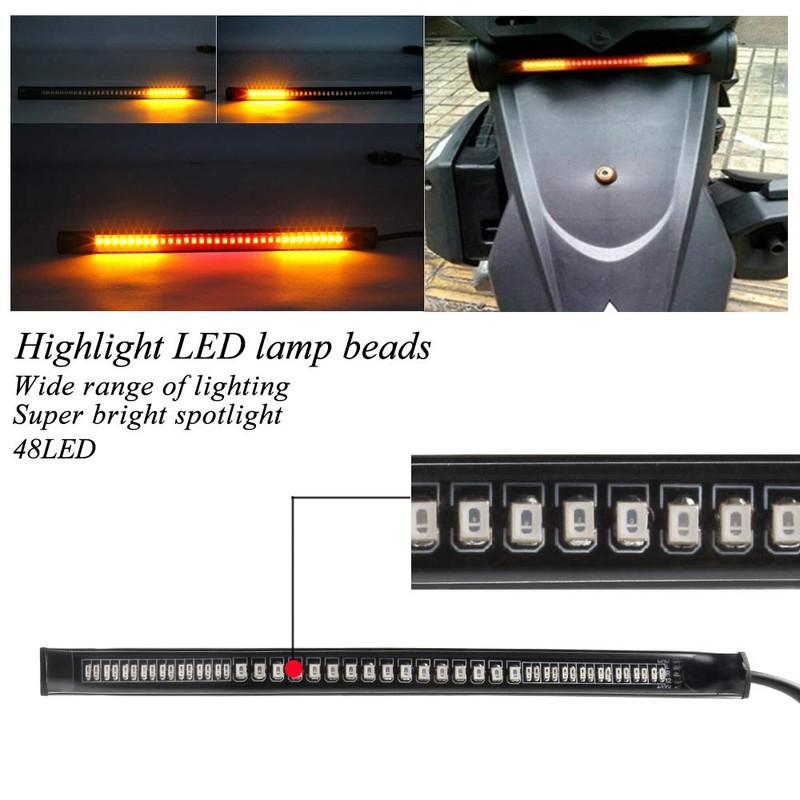 yifengshun Ultra-thin 48 LED 2835 3014SMD Motorcycle Rear Light Bar