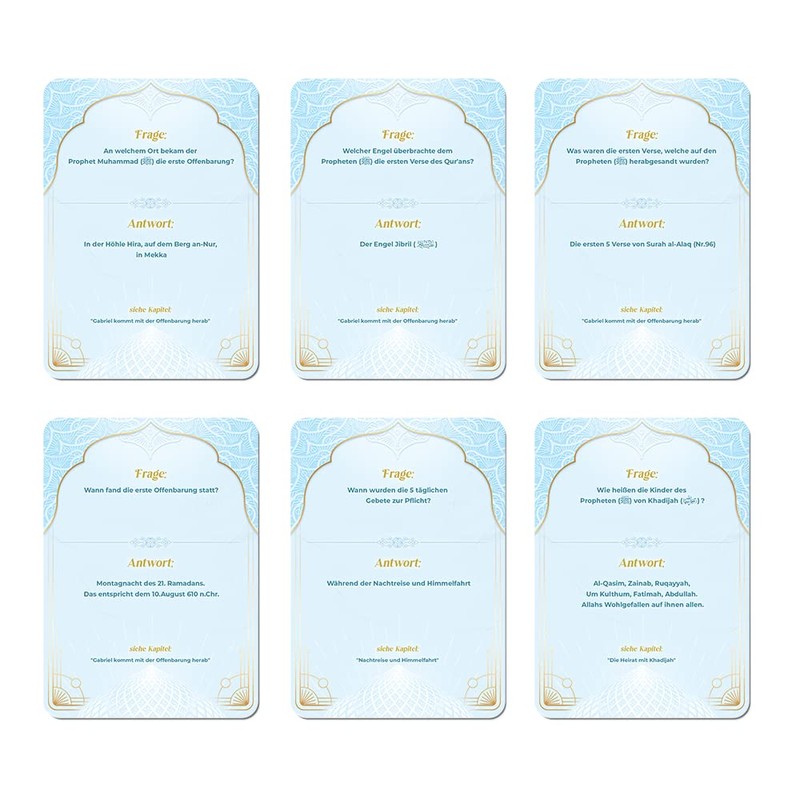 Islamic Game Quiz Cards Prophet Muhammed and Islam Gift Eid