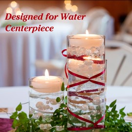 48 Pcs Artificial Pearls Strings for Floating Candles Faux Pearl Vase Fillers Decorative Pearls Strings Bead Garlands for Wedding Centerpieces Table Decorations Valentine's Day Party Crafts(White)