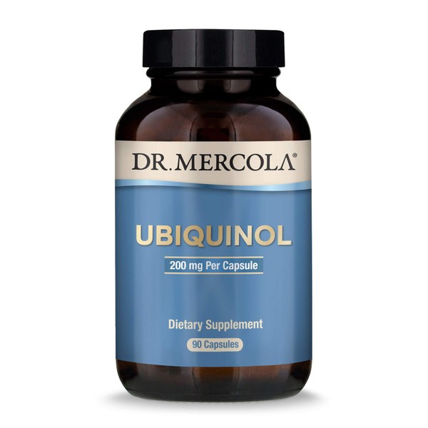 Dr. Mercola, Ubiquinol Dietary Supplement, 200 mg, 90 Servings (90 Capsules), Supports Overall Health and Wellness, Non GMO, Soy Free, Gluten Free