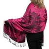TZ Promise Women's Pashmina Shawls and Wraps Reversible Floral Flower