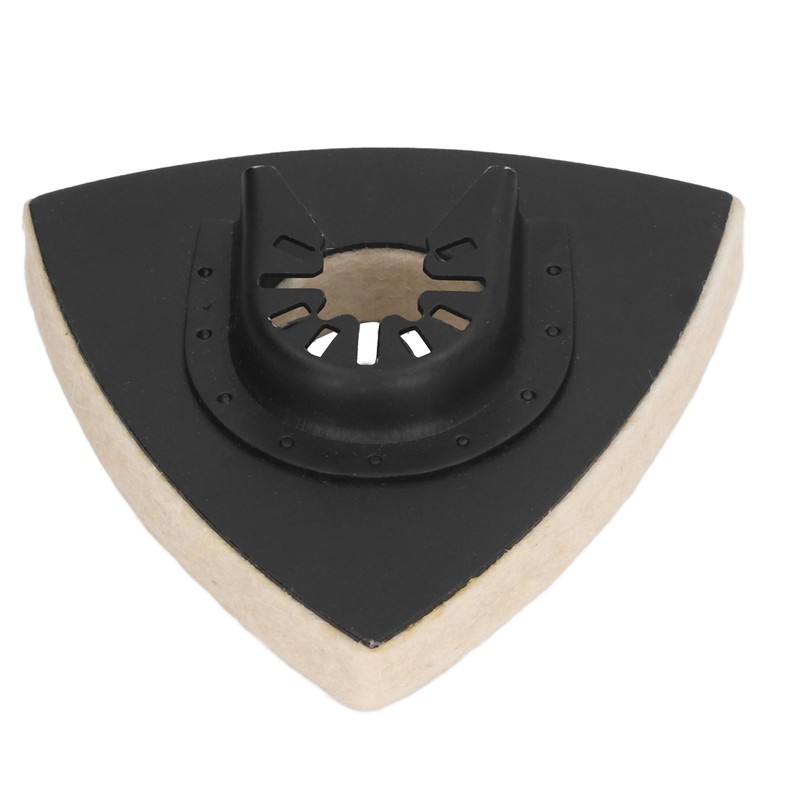 5PCS Wool Polishing Pad with Alloy Steel Base Triangular Felt