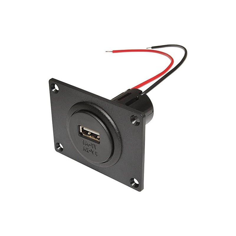 CarPro USB Einbausteckdose 12/24V 3A mit Platte