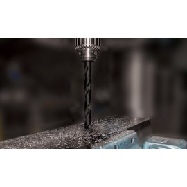 Century Drill & Tool 24216 Pro Grade Black Oxide Drill Bit, 1/4"