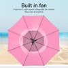 Cooling Fan Umbrella UV Guard Sun Blocking 2600mAh USB Rechargeable