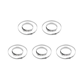 JNNJ Set of 10 Hose Clamps Stainless Steel CV Set, 31.75 mm to 127 mm Clamping Clamp, Ear Clamp, Pipe Clamps, Hose Clamps, Drive Shaft Joint Clamp, Crimp Kit
