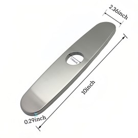 YEMCHI 10 Inch Premium Brushed Nickel Kitchen Sink Hole Cover - Modern Stainless Steel Escutcheon for 1 or 3 Hole Faucets - Easy Install Bathroom Sink (Brushed Nickel)