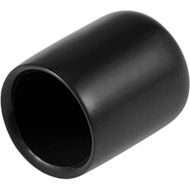 5pcs Rubber End Caps 35mm Inner Diameter Terminal Protection Caps Screw Protectors Vinyl Round End Cap Covers Screw Protectors for Furniture Pipe - Black (35MM)