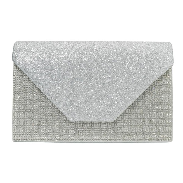 TQUXNGA Elegante Abendtasche mit Diamant-Motiv, mit Magnetverschluss, für Partys und