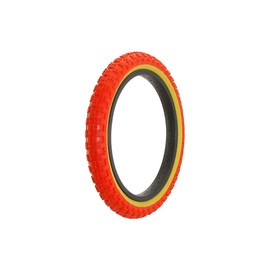 Alta Bicycle Tire Duro 16" x 2.125" Comp 3 Thread Bike Tire, Multiple Colors (Red/Gum)